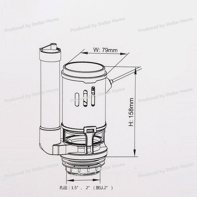 صمام تصريف مفرد للتحكم السلكي  - مراجعة Toilet Flush Valve وسعره