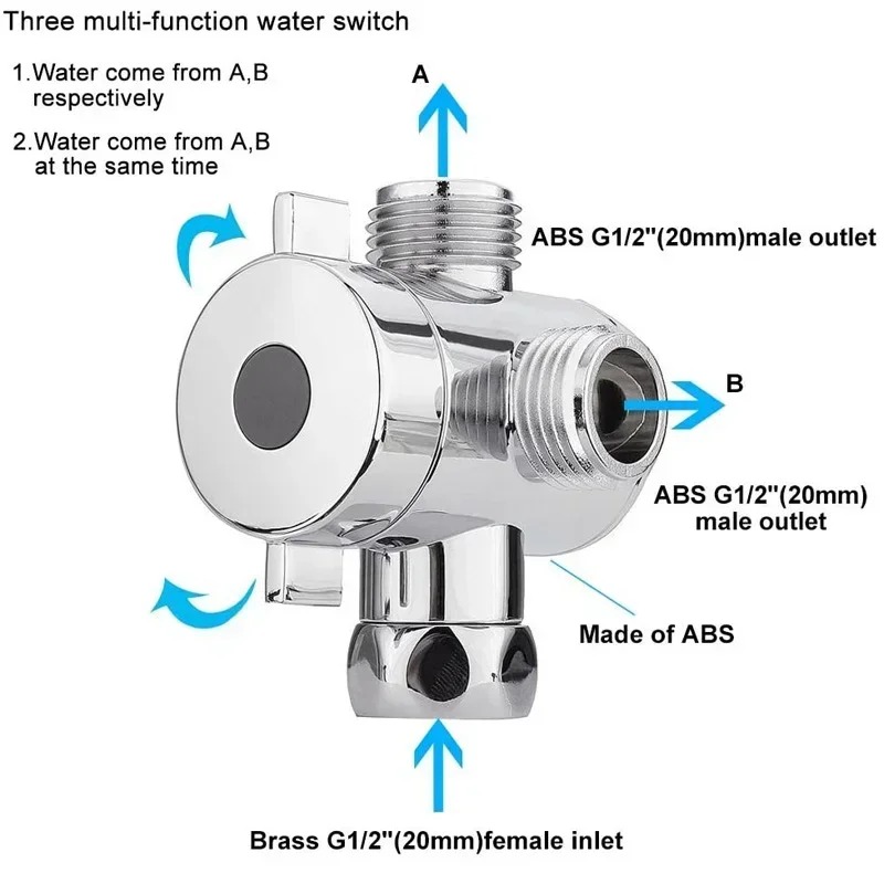صمام تحويل G1/2 الفاصل 2 أو 3  - مراجعة Toilet Flush Valve وسعره
